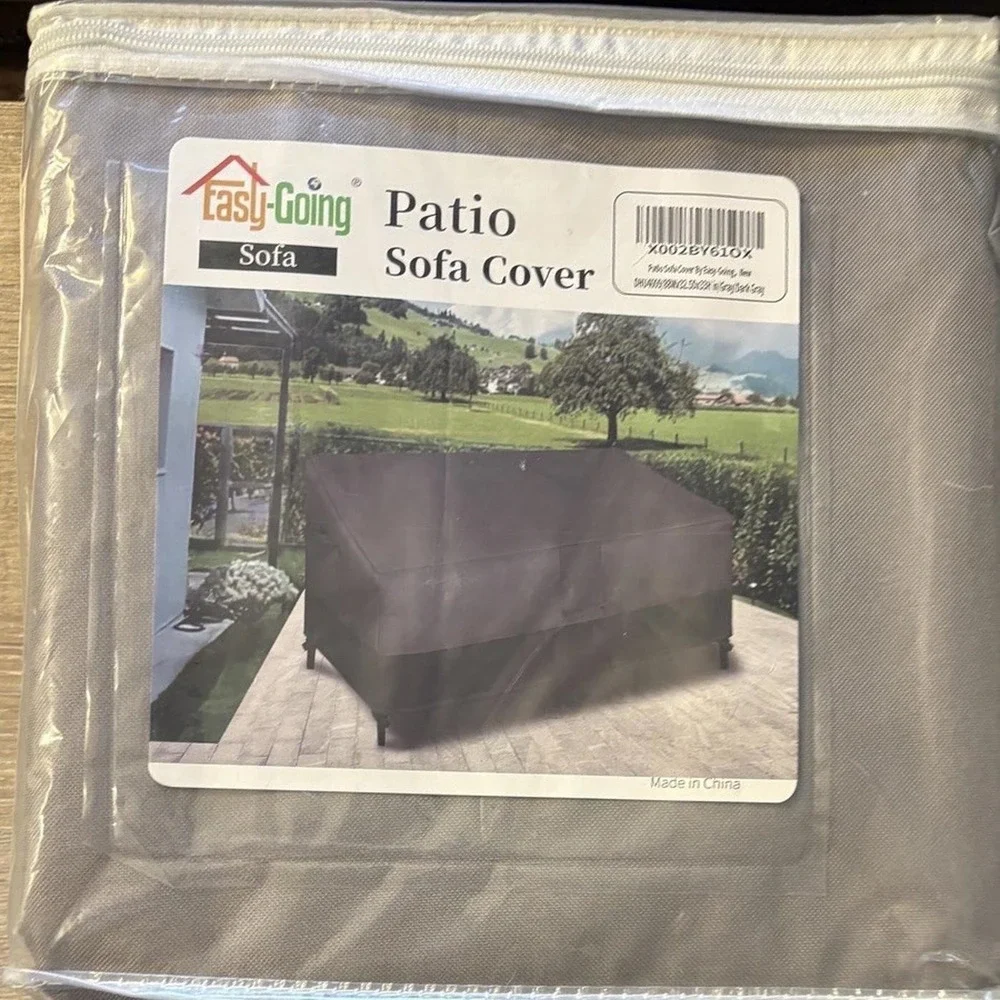 Easy-Going Outdoor Couch Cover, Heavy Duty 88Wx32.5Dx33H, Gray/Dark Gray - Picture 2 of 9